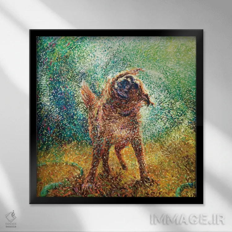 تابلو زویی اثر آیریس اسکات - نمای قابدار مشکی