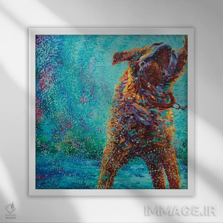 تابلو غمهای مظلومانه اثر آیریس اسکات - نمای قابدار سفید