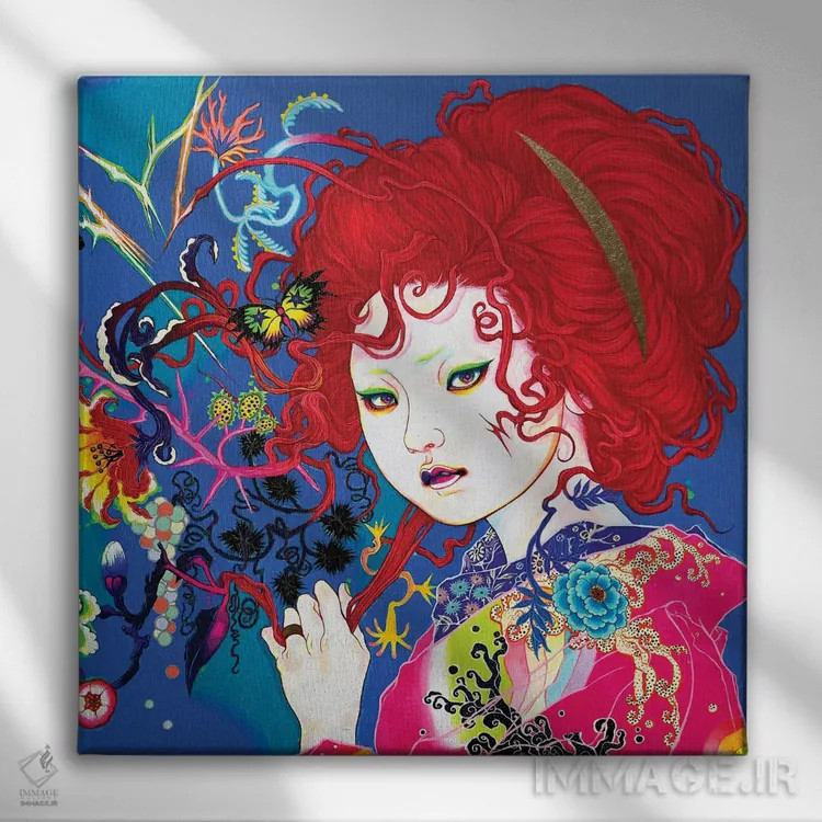 تابلو پروانهها را فرا بخوان اثر ایتو چیئکو - نمای روبهرو روی دیوار