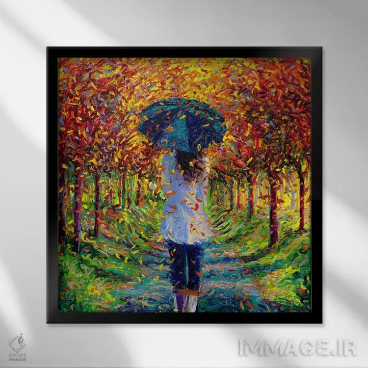 تابلو کالین اثر آیریس اسکات - نمای قابدار مشکی