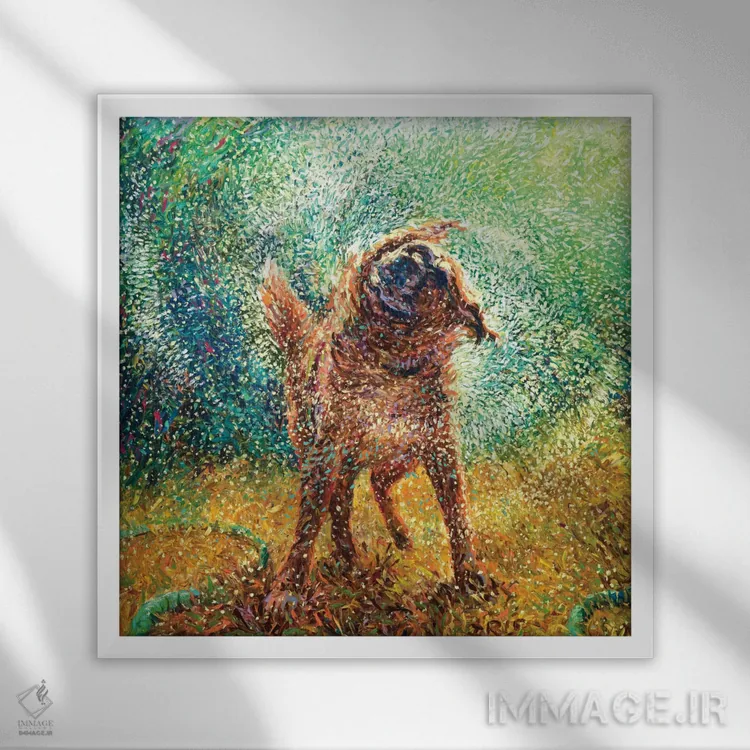 تابلو زویی اثر آیریس اسکات - نمای قابدار سفید