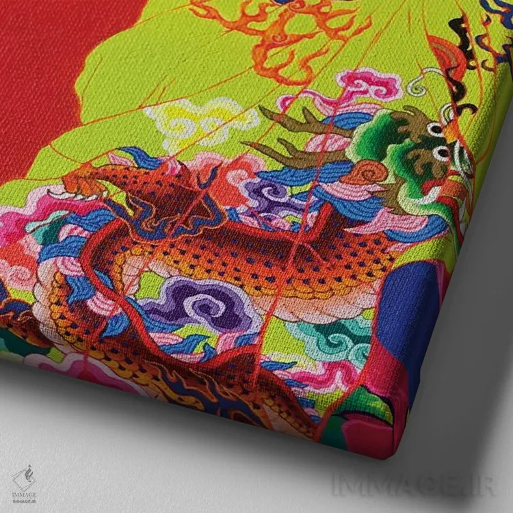 تابلو نگاه به گذشته اثر ایتو چیئکو - نمای نزدیک بافت بوم