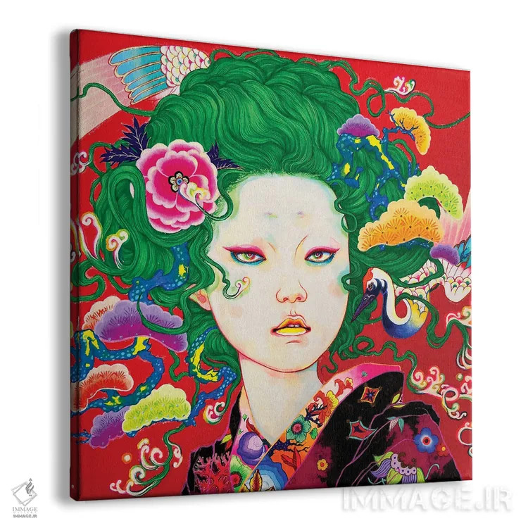 تابلو کاج و درنا اثر ایتو چیئکو - نمای پرسپکتیو محصول