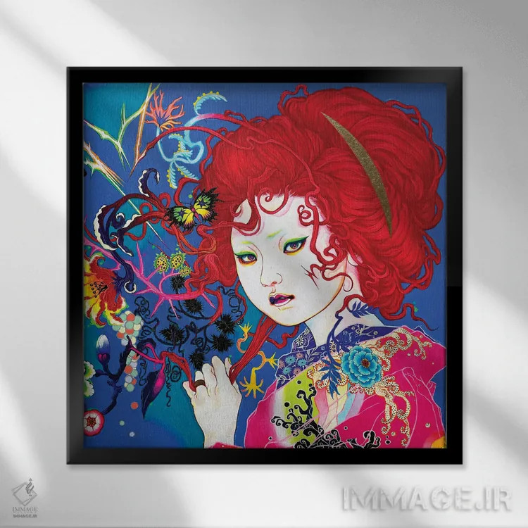 تابلو پروانهها را فرا بخوان اثر ایتو چیئکو - نمای قابدار مشکی