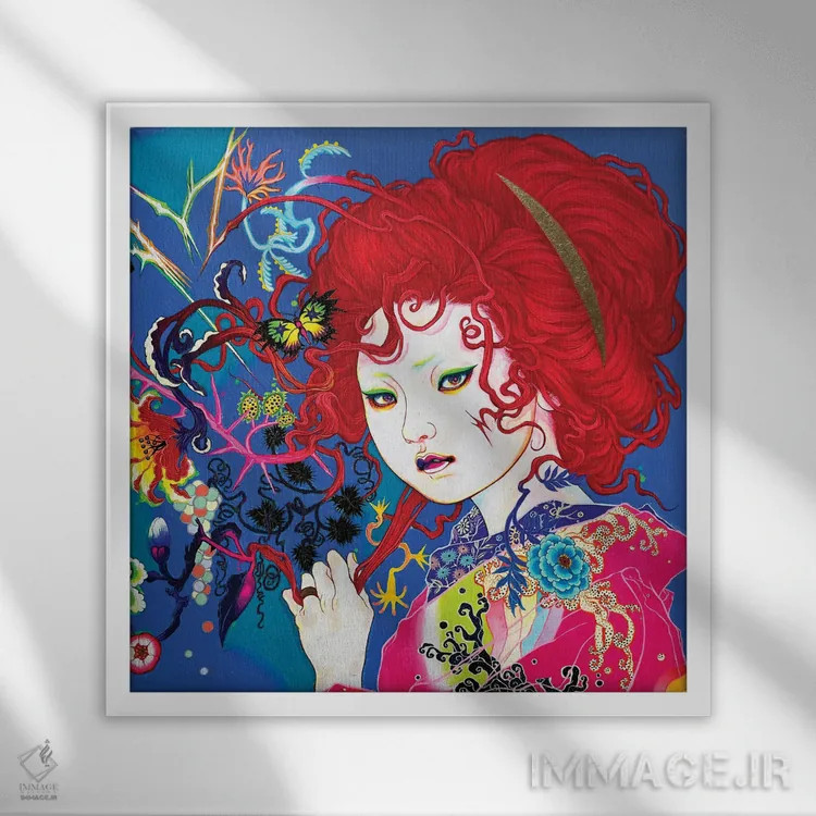 تابلو پروانهها را فرا بخوان اثر ایتو چیئکو - نمای قابدار سفید