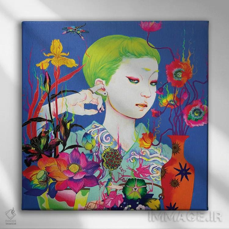 تابلو کمسوزی (یا دود کردن آرام) اثر ایتو چیئکو - نمای روبهرو روی دیوار