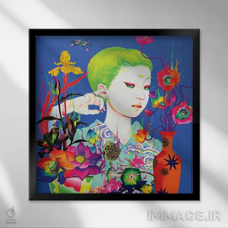 تابلو کمسوزی (یا دود کردن آرام) اثر ایتو چیئکو - نمای قابدار مشکی