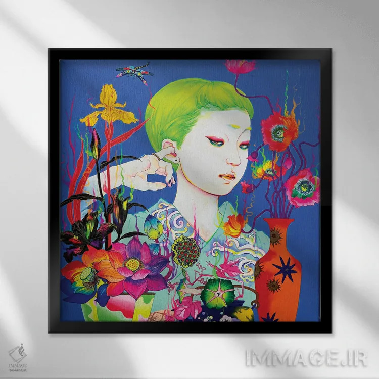 تابلو کمسوزی (یا دود کردن آرام) اثر ایتو چیئکو - نمای قابدار مشکی