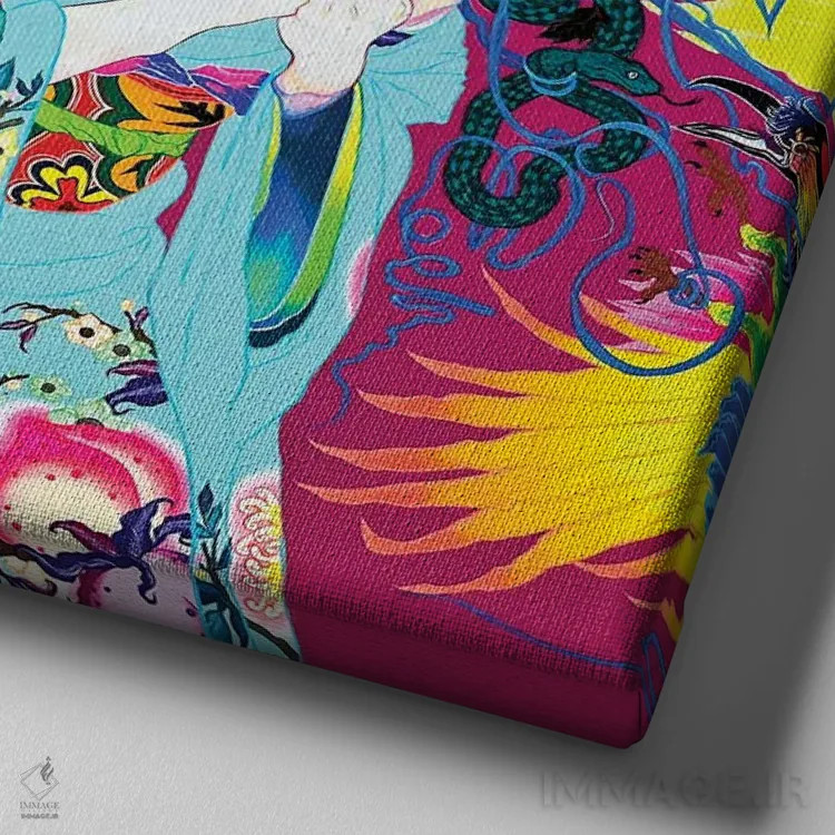 تابلو ترش یا تلخ اثر ایتو چیئکو - نمای نزدیک بافت بوم