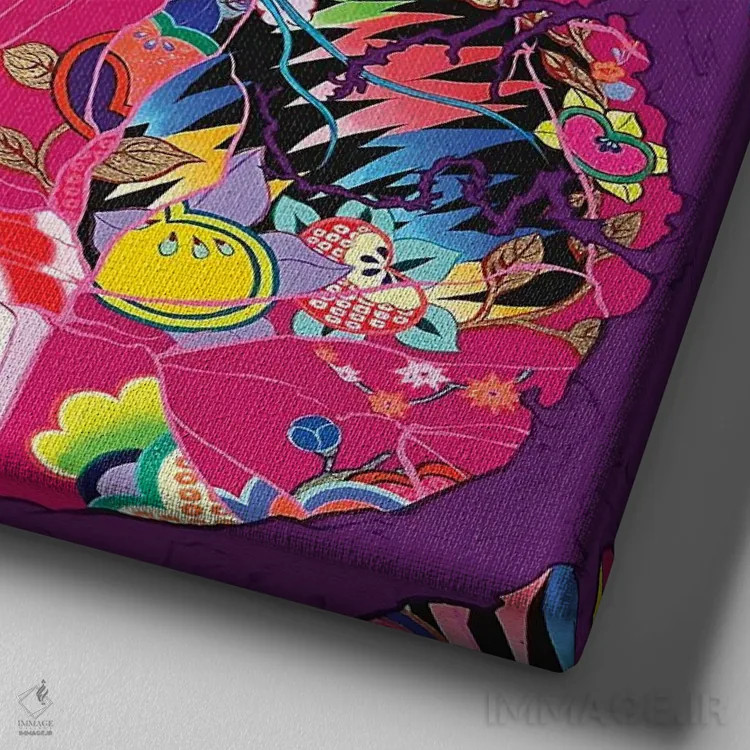 تابلو هیچوقت دربارهاش حرف نخواهم زد اثر ایتو چیئکو - نمای نزدیک بافت بوم