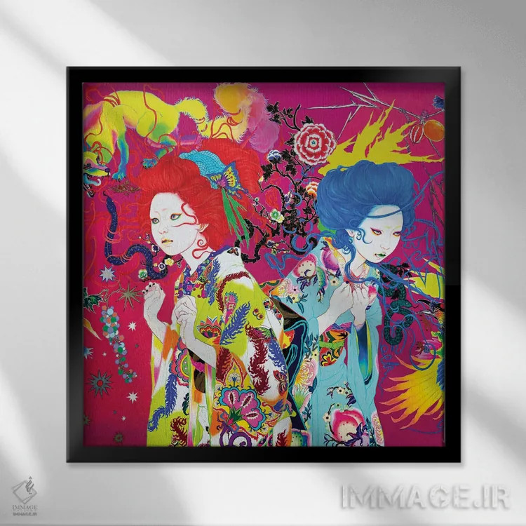 تابلو ترش یا تلخ اثر ایتو چیئکو - نمای قابدار مشکی