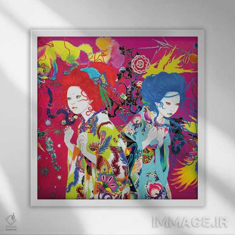 تابلو ترش یا تلخ اثر ایتو چیئکو - نمای قابدار سفید