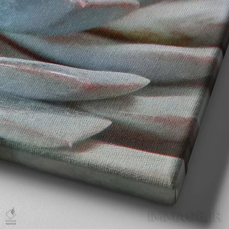 تابلو ساکولنت پاستلی I اثر ایرنه وایس - نمای نزدیک بافت بوم