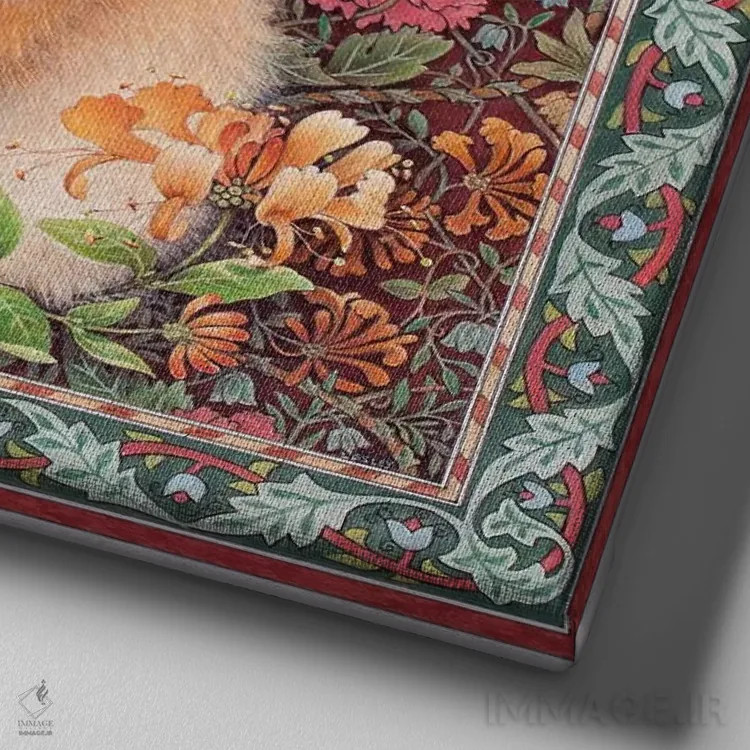 تابلو بلاسمایر شاهدخت روسی اثر آیوری کتس (برند هنری نقاشی گربه) - نمای نزدیک بافت بوم