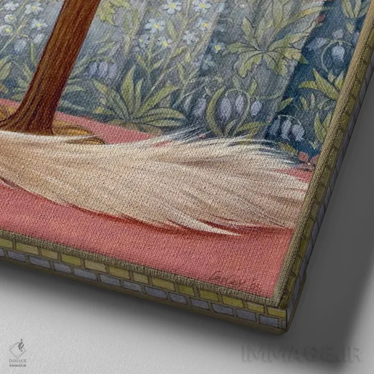 تابلو آلیس ادت اثر آیوری کتس (برند هنری نقاشی گربه) - نمای نزدیک بافت بوم