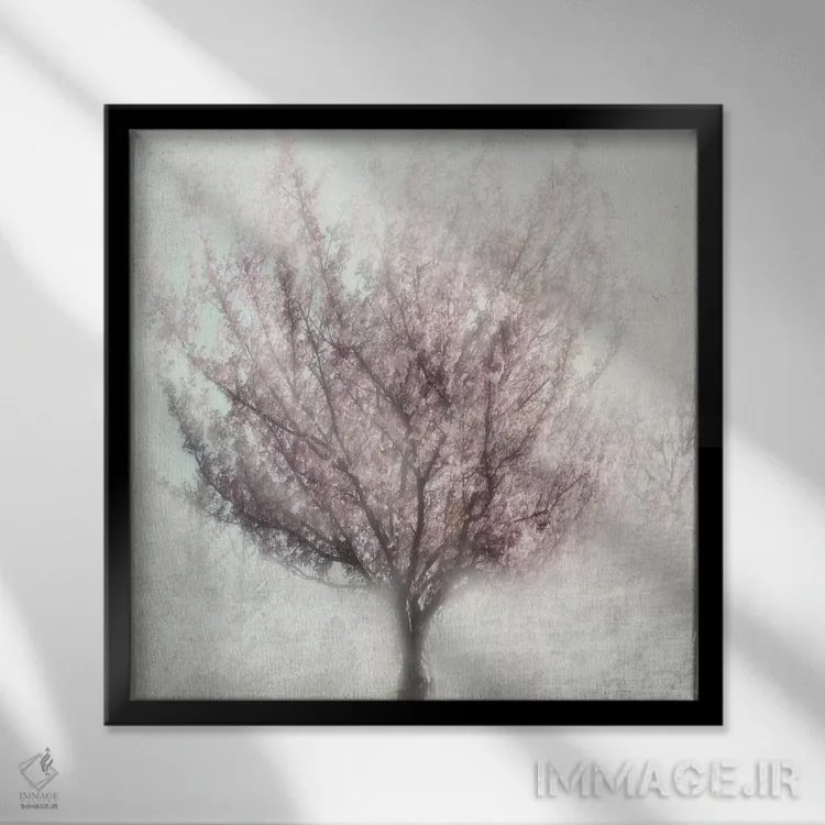 تابلو شکوفهٔ بهار I اثر ایرنه وایس - نمای قابدار مشکی