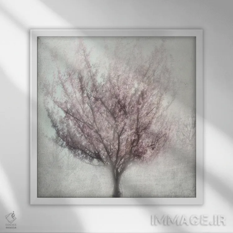 تابلو شکوفهٔ بهار I اثر ایرنه وایس - نمای قابدار سفید