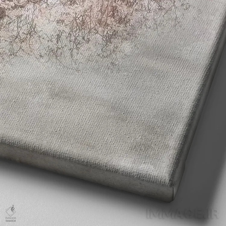 تابلو صورتیهای دلانگیز II اثر ایرنه وایس - نمای نزدیک بافت بوم