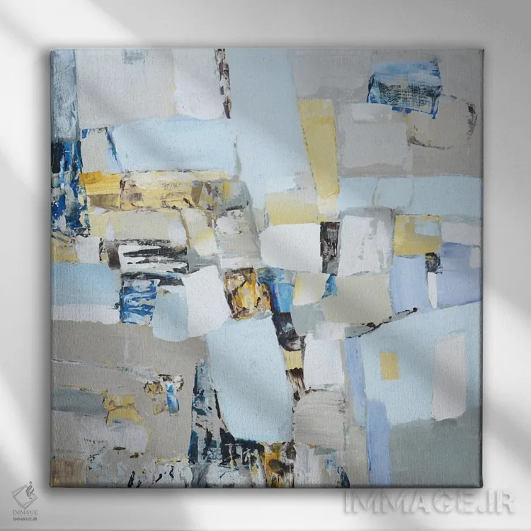 تابلو انتزاعی نیویورک اثر ایرینا کاستسووا - نمای روبهرو روی دیوار
