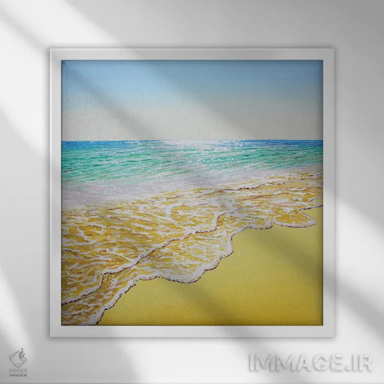 تابلو تابستان دریایی اثر ایرینا کاستسووا - نمای قابدار سفید