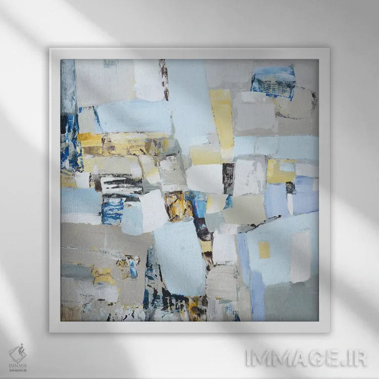 تابلو انتزاعی نیویورک اثر ایرینا کاستسووا - نمای قابدار سفید