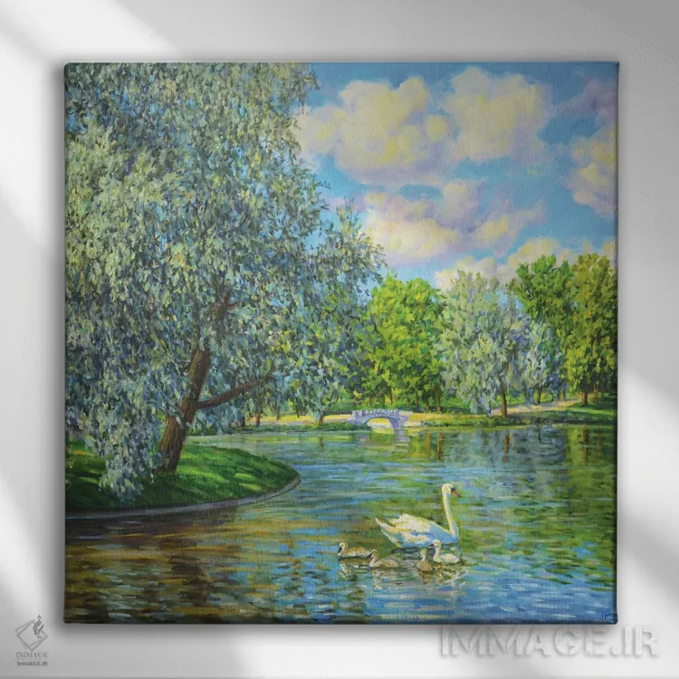 تابلو در پارک تابستانی اثر ایرینا کاستسووا - نمای روبهرو روی دیوار
