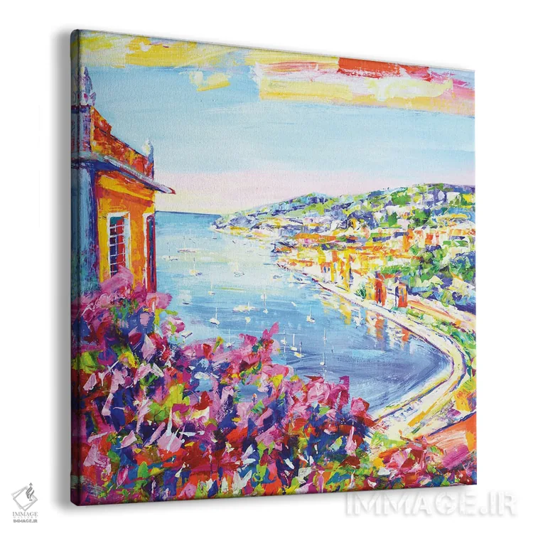تابلو ساحل زیبای آزور (کوت دازور) اثر ایرینا کاستسووا - نمای پرسپکتیو محصول