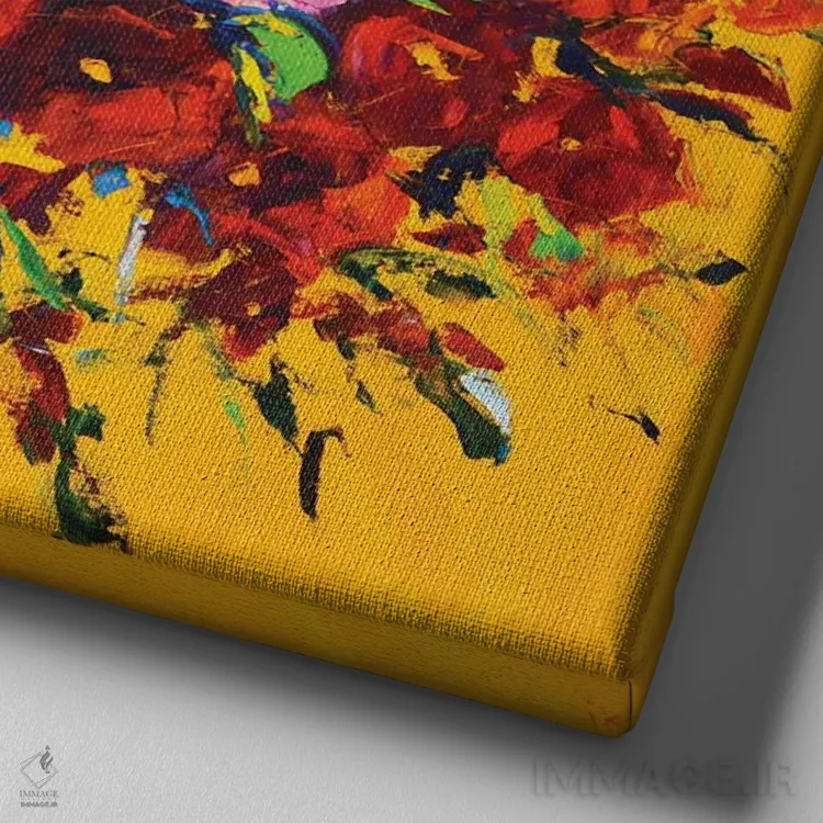 تابلو قرمز دوستداشتنی اثر ایرینا کاستسووا - نمای نزدیک بافت بوم