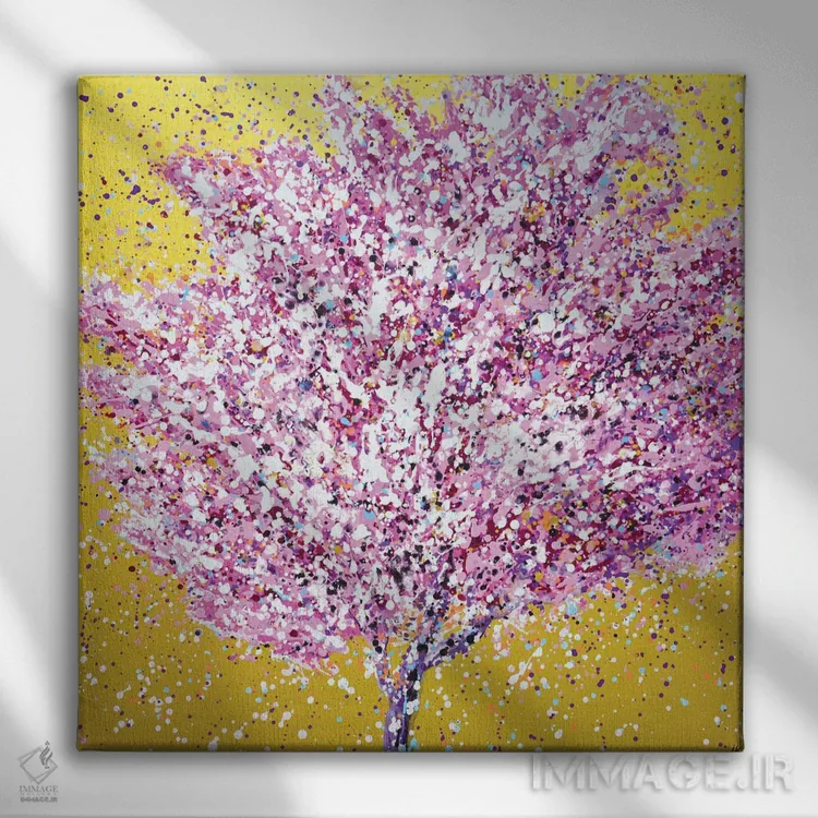 تابلو شکوفههای گیلاس ساکورا II اثر ایرینا کاستسووا - نمای روبهرو روی دیوار