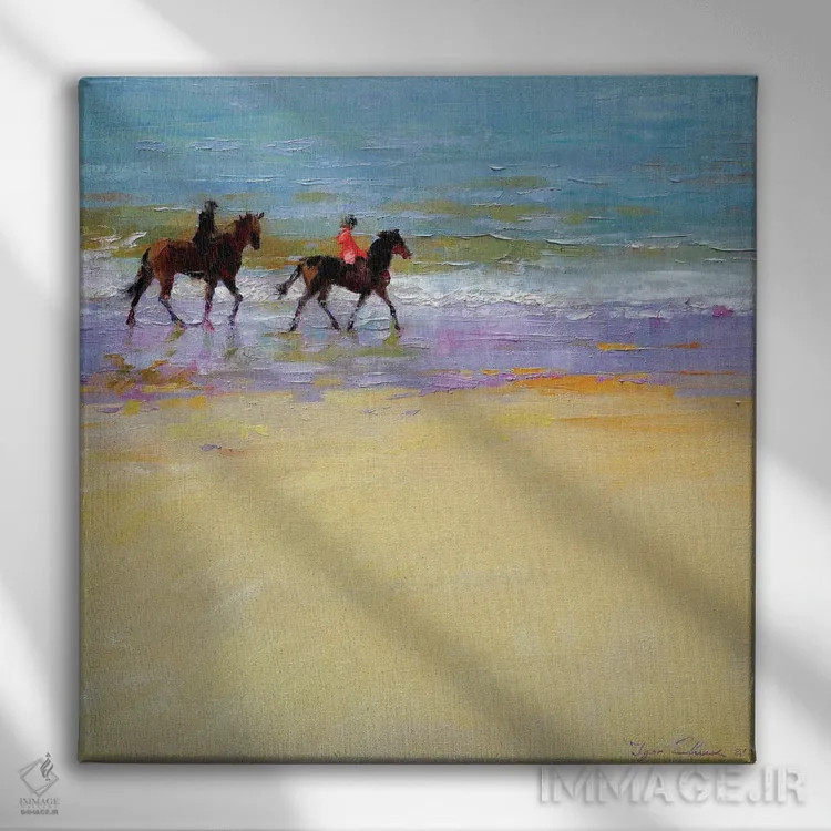 تابلو سواری در ساحل اثر ایگور ژوک - نمای روبهرو روی دیوار