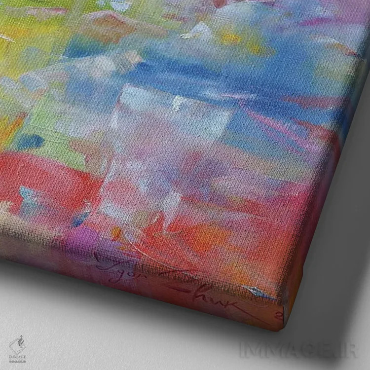 تابلو موزاییک کافه IV اثر ایگور ژوک - نمای نزدیک بافت بوم