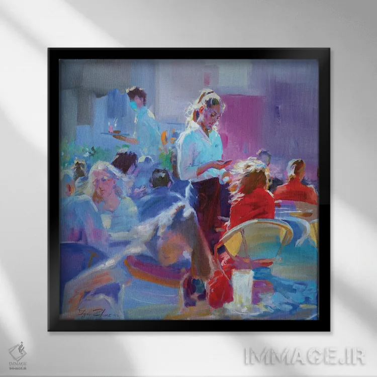 تابلو نسیم اثر ایگور ژوک - نمای قابدار مشکی