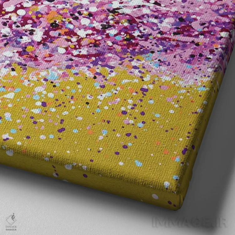 تابلو شکوفههای گیلاس ساکورا II اثر ایرینا کاستسووا - نمای نزدیک بافت بوم