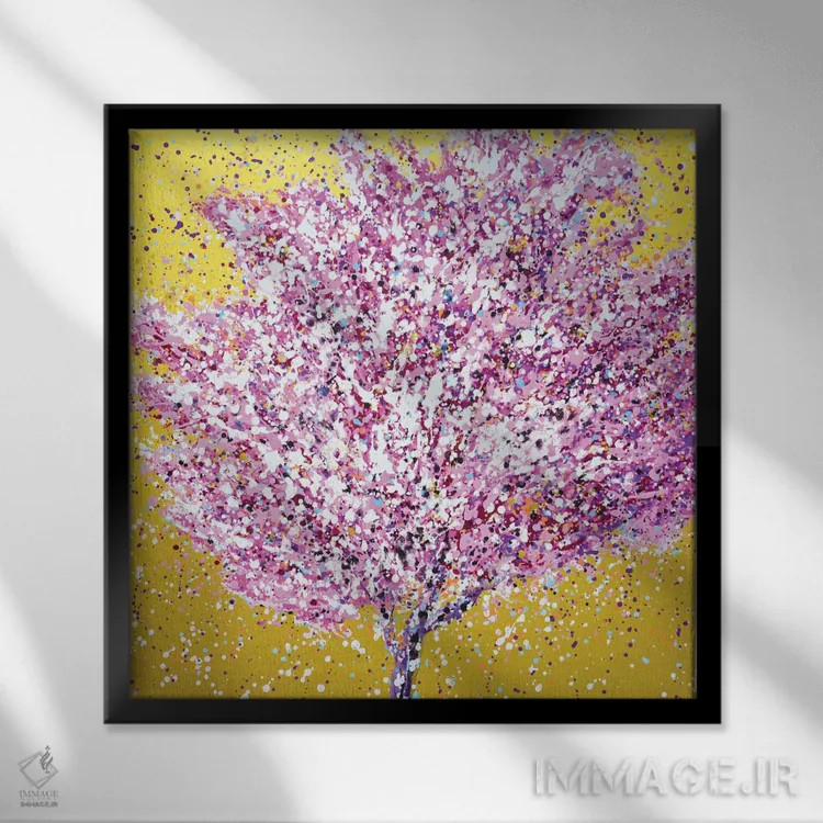 تابلو شکوفههای گیلاس ساکورا II اثر ایرینا کاستسووا - نمای قابدار مشکی