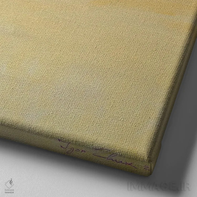 تابلو سواری در ساحل اثر ایگور ژوک - نمای نزدیک بافت بوم