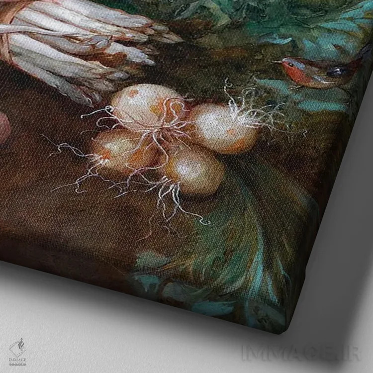 تابلو سال خرگوش اثر ایگور ژوک - نمای نزدیک بافت بوم