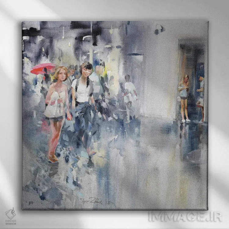 تابلو انرژی باران اثر ایگور ژوک - نمای روبهرو روی دیوار