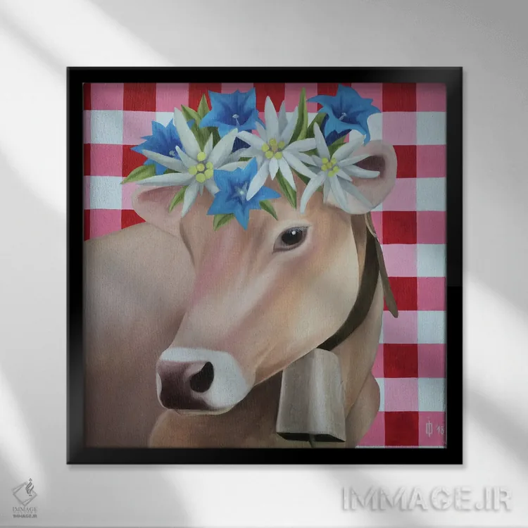 تابلو شکوه آلپ اثر ایلدزه اوس - نمای قابدار مشکی