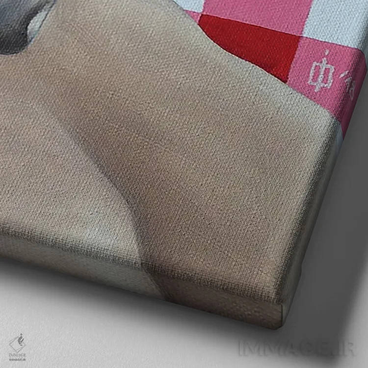 تابلو هپاتیکا (نوعی گل) اثر ایلدزه اوس - نمای نزدیک بافت بوم