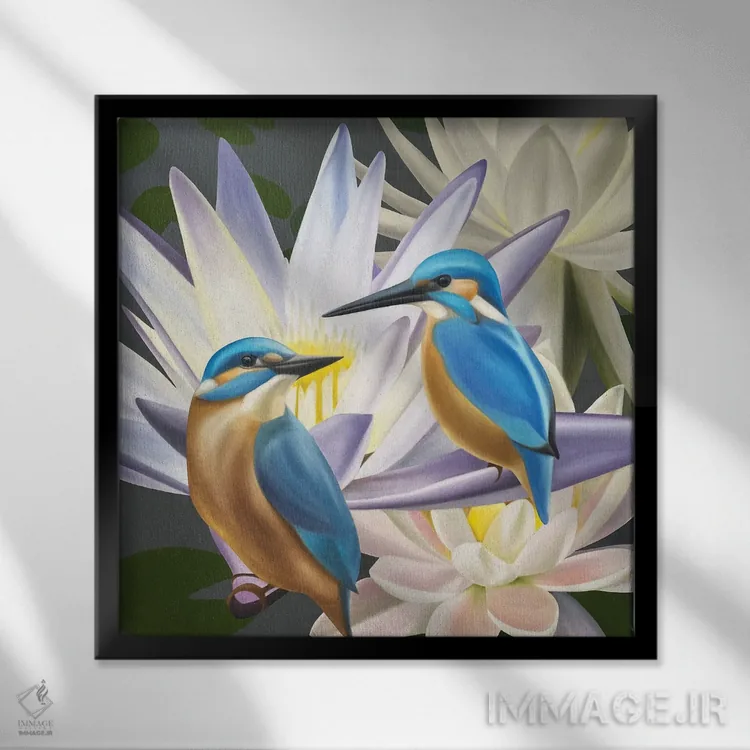 تابلو فقط ما دو نفر اثر ایلدزه اوس - نمای قابدار مشکی