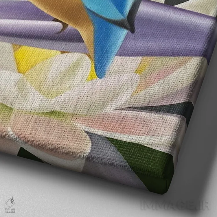 تابلو فقط ما دو نفر اثر ایلدزه اوس - نمای نزدیک بافت بوم