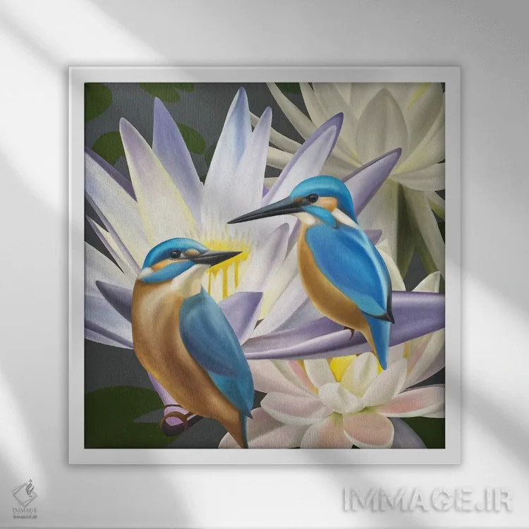 تابلو فقط ما دو نفر اثر ایلدزه اوس - نمای قابدار سفید