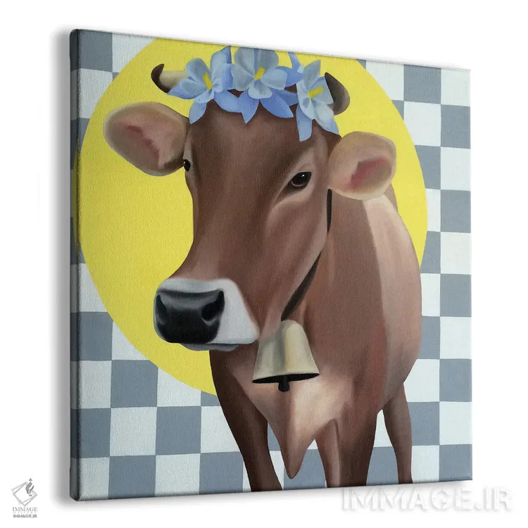 تابلو دوشیزه کلمباین (نوعی گل یا نام شخصیت) اثر ایلدزه اوس - نمای پرسپکتیو محصول