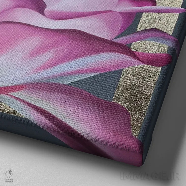 تابلو شادی اثر ایلدزه اوس - نمای نزدیک بافت بوم