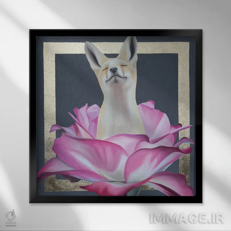 تابلو شادی اثر ایلدزه اوس - نمای قابدار مشکی