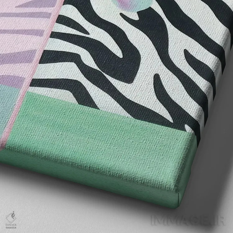 تابلو لحظهای بایست و بوی گلهای صدتومانی را حس کن اثر ایلدزه اوس - نمای نزدیک بافت بوم