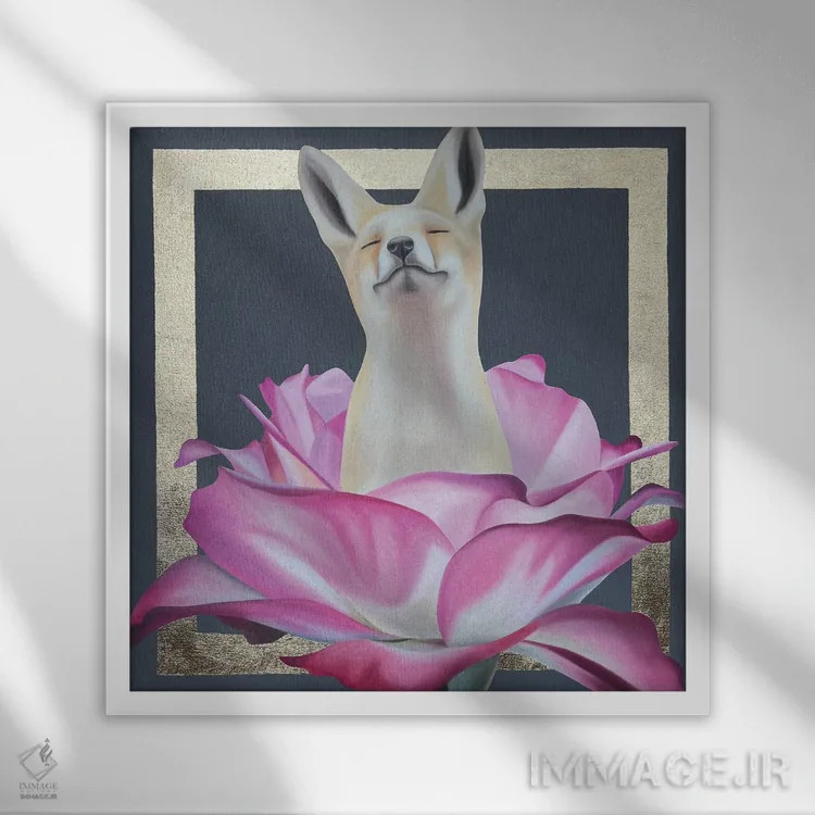 تابلو شادی اثر ایلدزه اوس - نمای قابدار سفید