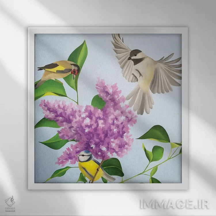 تابلو بهار اثر ایلدزه اوس - نمای قابدار سفید