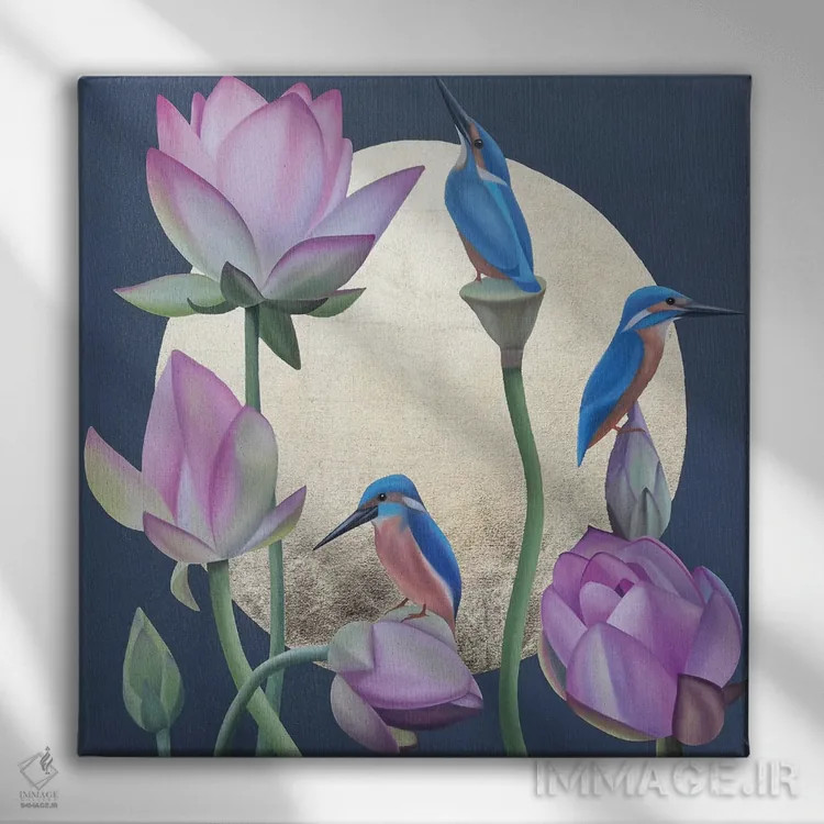 تابلو به سوی خورشید اثر ایلدزه اوس - نمای روبهرو روی دیوار