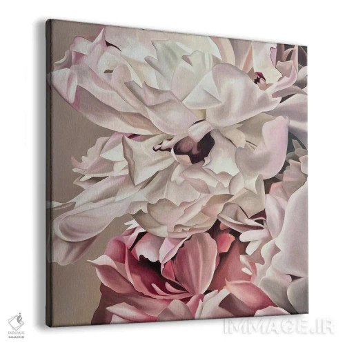 تابلو گل صدتومانی قهوهای اثر ایلدزه اوس - نمای پرسپکتیو محصول